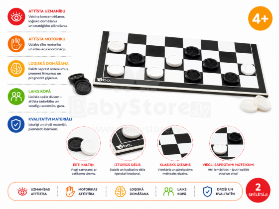 Bo Game Art.241996 Checkers board game