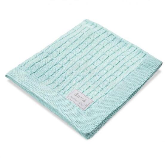EWA 921161 Blanket bamboo mint braid