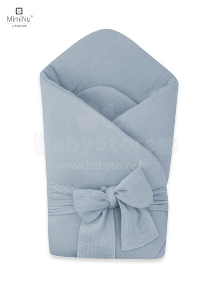 KIECZMERSKI Детский конверт с бантом COTTON MUSLIN джинс хлопок 100%