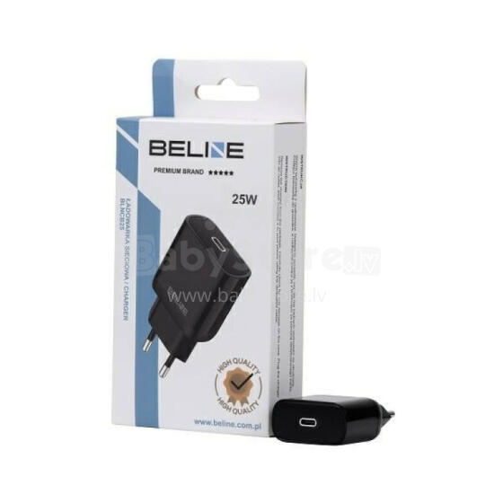 GaN USB-C PD 3.0 25W sienas lādētājs bez kabeļa, melns