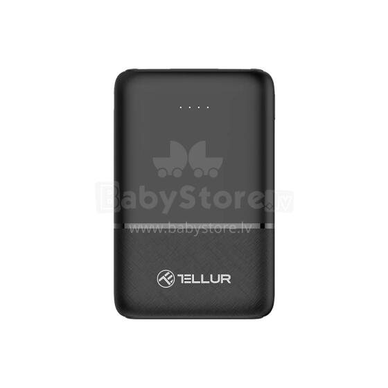 Tellur 5000mAh power bank 2xUSB+USB-C+MicroUSB black