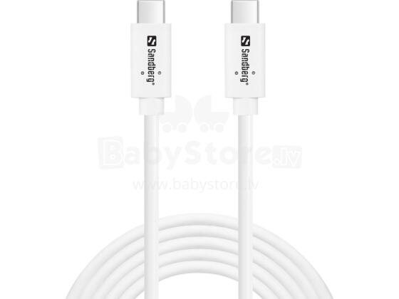 Sandberg 136-54 USB-C to USB-C USB 3.1 Gen2 PD 100W cable, 2M