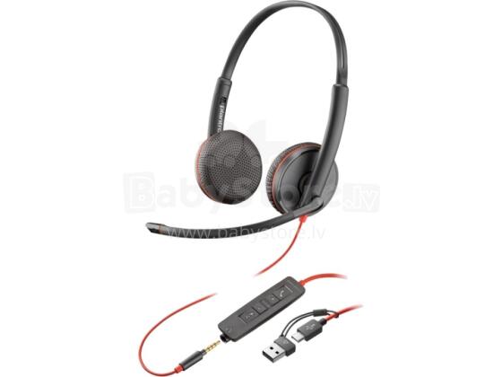 Plantronics BlackWire C3225 USB-C and Mini Jack