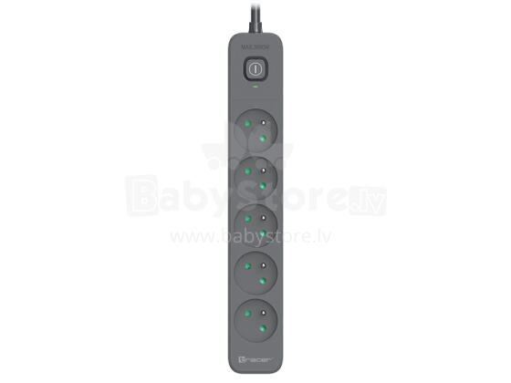 Tracer 47024 Zebra mobile ready 1.5m (5 outlets + 2USB 2,1A)