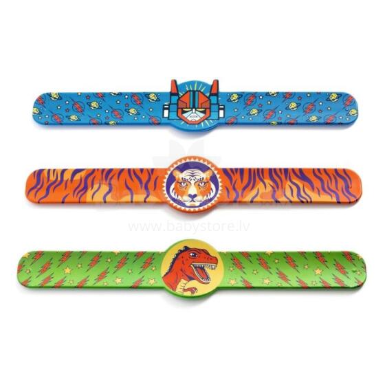 Slap bracelets - Dino, tiger, superhero (1 pc., 3 designs)
