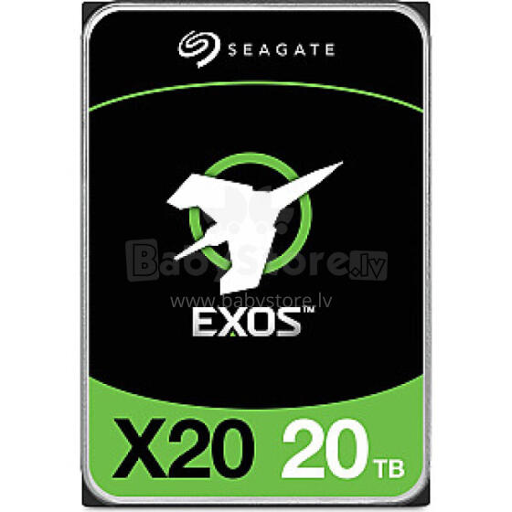 Seagate Exos X20 3,5 collu SATA III (6 Gb/s) 20 TB servera diskdzinis (ST20000NM007D)