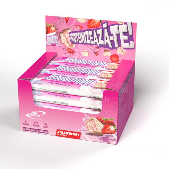 Pronutrition Bar Art.243674 Proteīnu batoniņš-zemene, 55g
