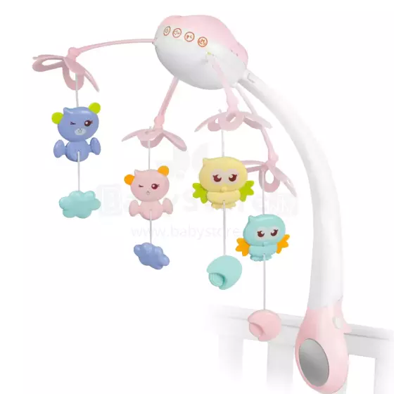 Ricokids Musical Mobile Art.RK-813 Pink Muzikālais karuselis ar projektoru
