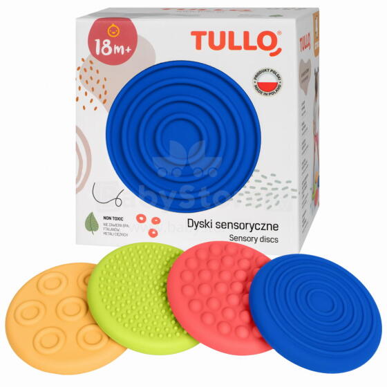 TULLO 615 Sensory discs different textures - 4 pcs.