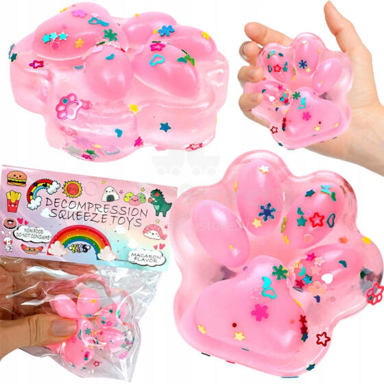 GNIOTEK SQUISHY ŁAPKA ŚWIATŁO PRZEZROCZY