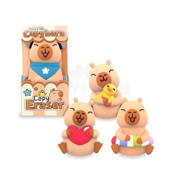 Capybara Happy Life - Eraser happy life, 4 assorted
