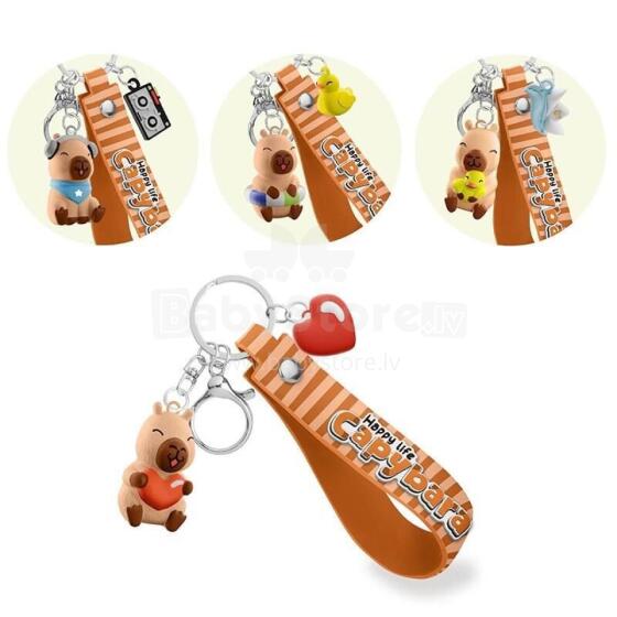 Capybara Happy Life - Key chain capybara, 4 assorted