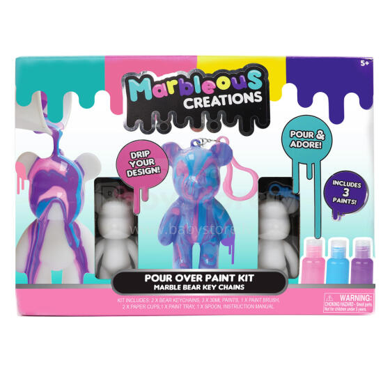 Marbleous Bear DIY Pouring Keyring Big Kit