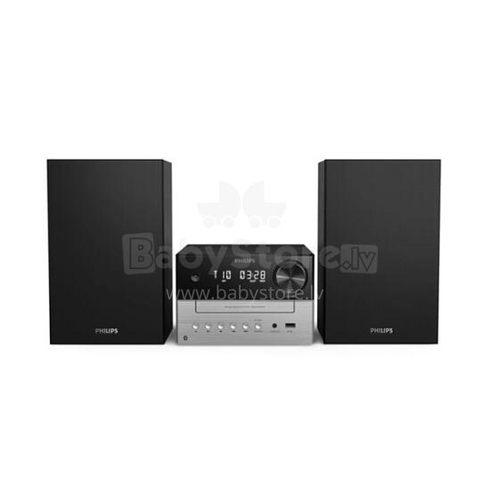 PHILIPS mūzikas sistēma ar Bluetooth, CD, 20W, melns/sudraba