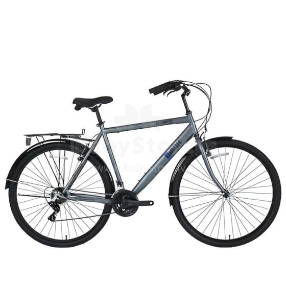 Pilsētas velosipēds Bisan 28 Hardy Pelēks/melns (Rata izmērs: 28" Rāmja izmērs: M)