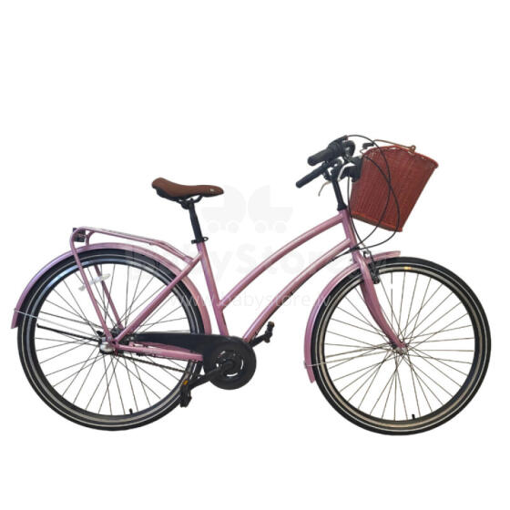 Pilsētas velosipēds Bisan 28 Serenity  roza/sudrabs (Riteņu izmērs: 28 Rāmja izmērs: M)