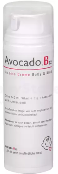 Baby Avocado B12 Cream Art.244259  Розовый крем для младенцев и детей,140мл