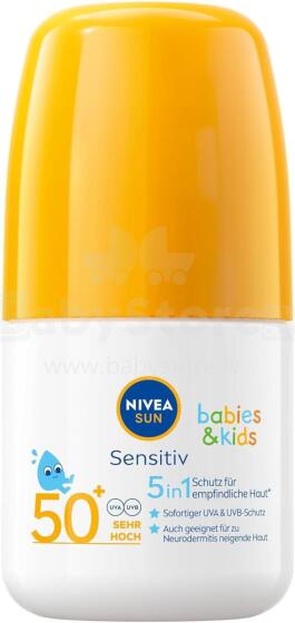 Nivea Sun Kids Roller Art.85486  Mitrinošs sauļošanās losijons SPF 50+ (ļoti augsta aizsardzība) 50 ml.
