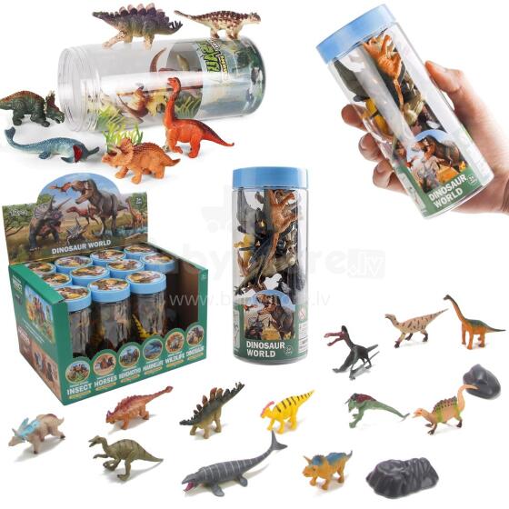 DINOZAURY W TUBIE 14 ELEMENTÓW