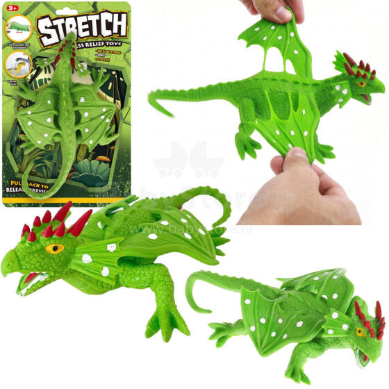 DINOZAUR SMOK ZIELONY DO ROZCIĄGANIA