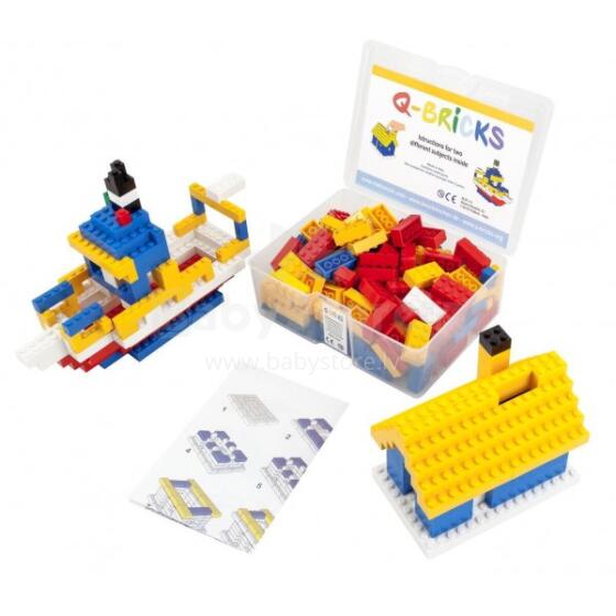 Q-Bricks komplekts – Zvejnieka namiņš + Glabātava, 207 gab.