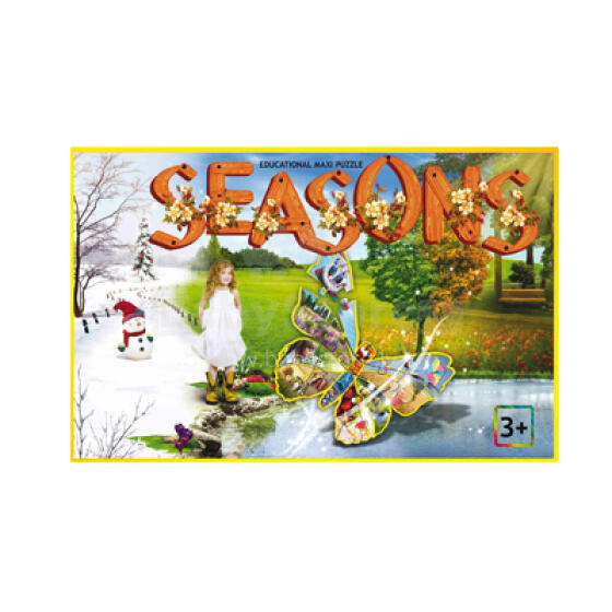 Izglītojoša maxi puzle SEASONS (angļu valodā), 3-6 gadu bērniem
