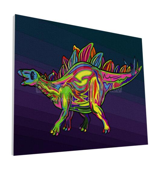 Splat Planet gleznošana pēc cipariem, STEGOZAURS 30X40 cm.
