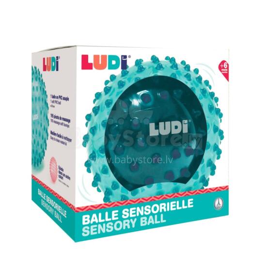 Мяч для фитнеса LUDI, синий, 20 см