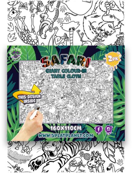 Скатерть-раскраска Splat Planet, Сафари 2 шт.