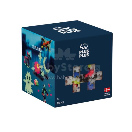 Конструктор Plus Plus, с подсветкой, 600 деталей.