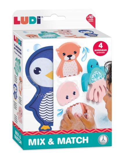 Игрушка для ванны LUDI, складная и приклеиваемая