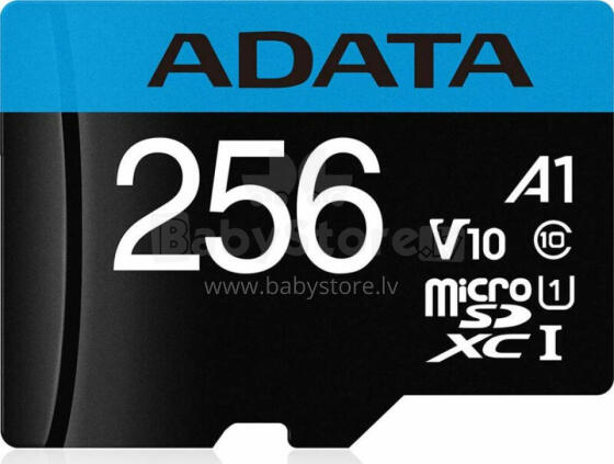 Karta ADATA Premier MicroSDXC 256 GB Class 10 UHS-I A1 V10 (AUSDX256GUICL10A1-RA1)