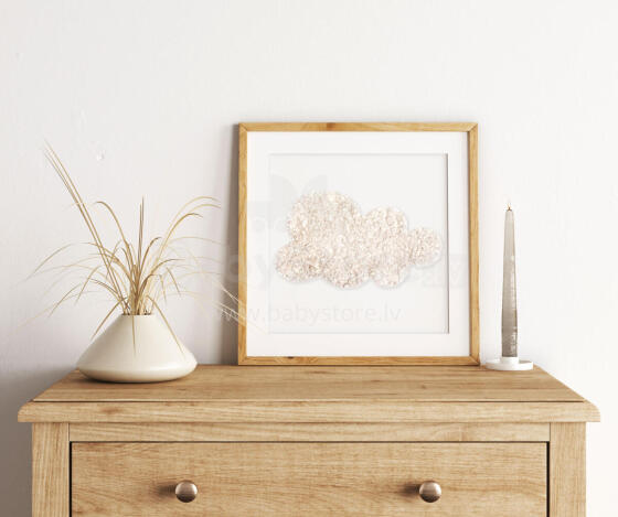 Room Accesories Art.246385 Dekoratīvs tekstila sienas dekors bērnistabai "Mākonis"– mīksts attēls rāmī