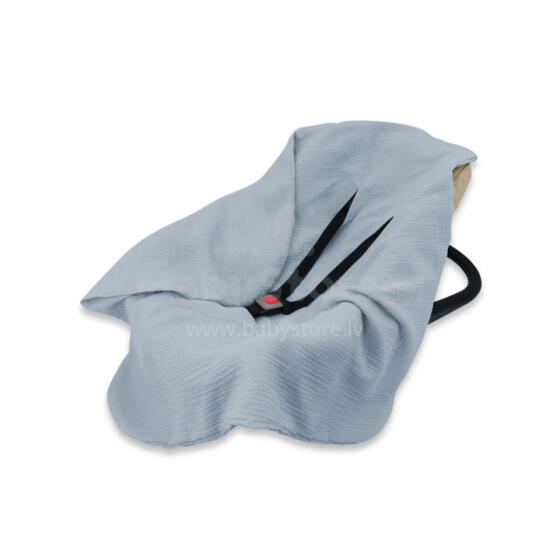 KIECZMERSKI Muslin wrap - blanket for a baby carrier, a bucket seat 75x75 cm MUSLIN 100% cotton jeans