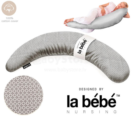 La Bebe™ Moon Сotton Maternity Pillow  Art.246547 Large pregnancy pillow with Memory Foam filling (especially soft and quiet filling) 195cm