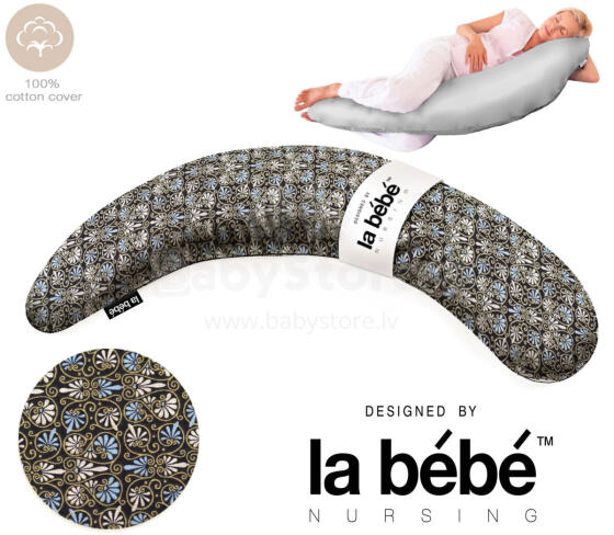 La Bebe™ Moon Сotton Maternity Pillow  Art.246548 Большая подушка для беременных с наполнителем из Memory Foam (особенно мягкий и тихий наполнитель) 195cm
