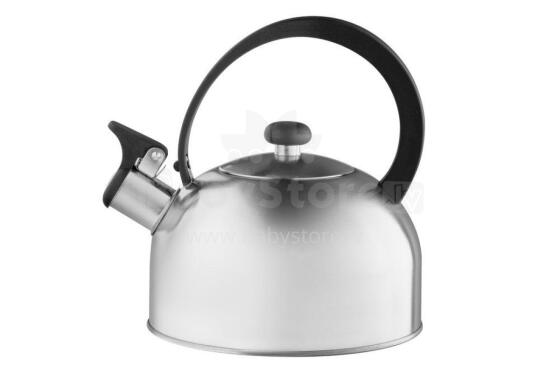 Maku Basic svilpojošā tējkanna, tērauda, 2 l