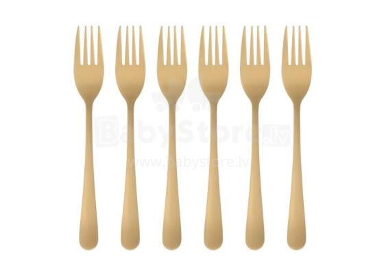Maku Dessert fork matt gold 6 pcs