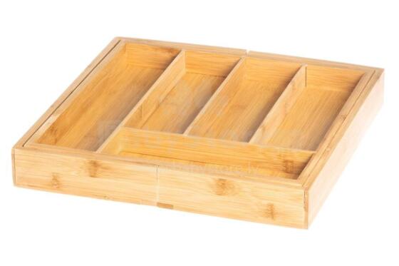 Maku Expandable bamboo cutlery tray