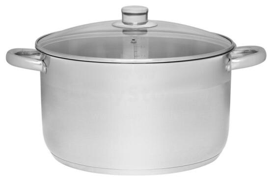 Maku Basic katls ar stikla vāku, nerūsējošais tērauds, 10 l, 28 cm