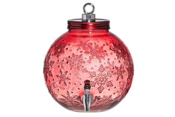 Winteria Beverage dispencer christmas ball 5,7 L red