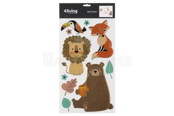 4Living Wall sticker Bear and friends shiny surface
