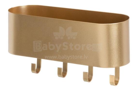 4Living Wall hooks Hang with storage box gold 25 cm