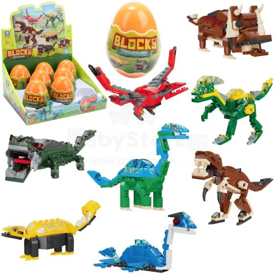 KLOCKI DINOZAURY W JAJKU +50 ELEMENTÓW