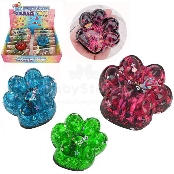 GNIOTEK SQUISHY ŁAPKA BROKATOWA