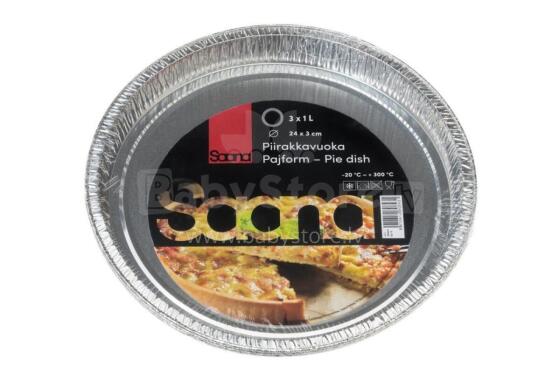Saana Aluminium pie tray 3 pcs