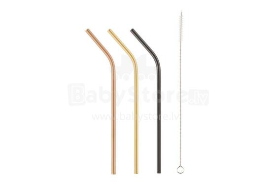 Maku Straw stainless steel 4 pcs assortment