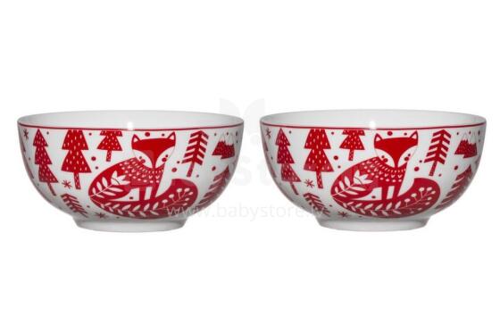 Winteria Bowl Saga fox 14 cm red 2 pcs