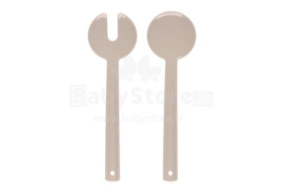 Salad servers taupe