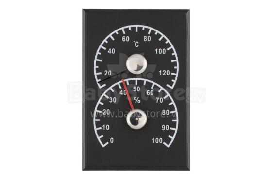 4Living Sauna thermometer & hygrometer black